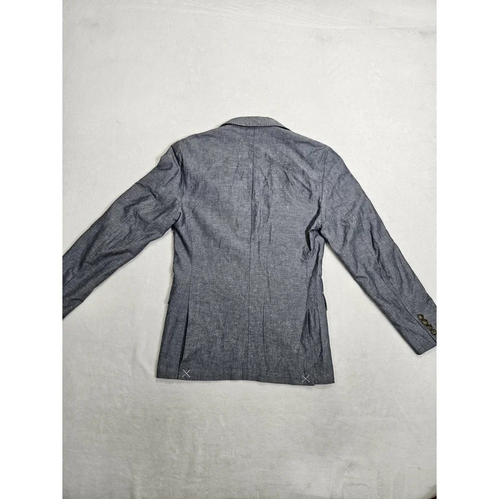 J Crew Blazer Mens 34S Ludlow Baird McNutt Linen Blend Gray Unstructured